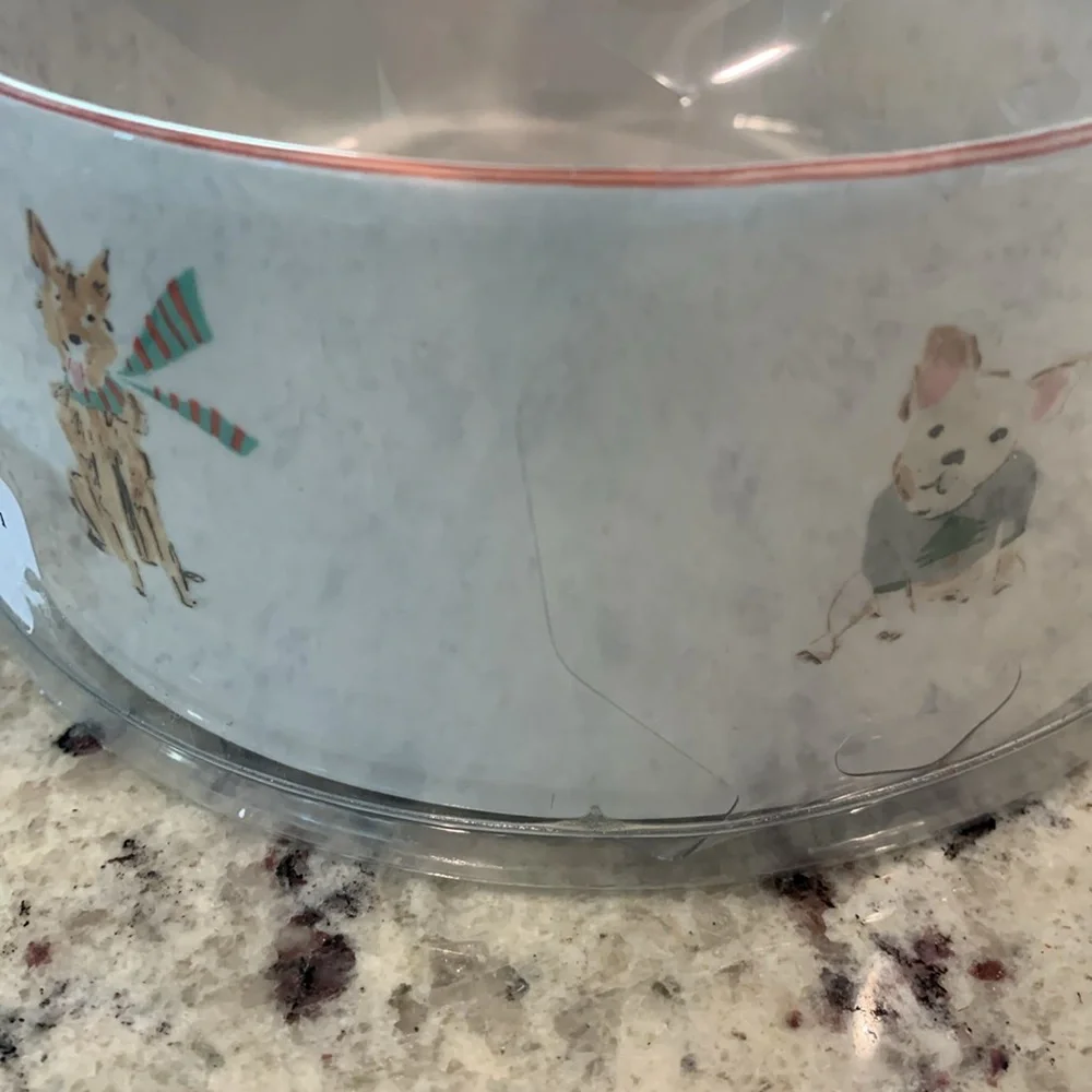 Ceramic dog bowl 6 inch diameter